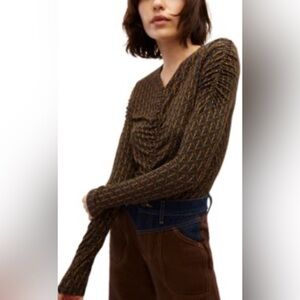 Veronica Beard Jersey Neeta Long Sleeve Top